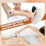 Razor électrique pour les femmes, BestMal 7D Bikini Trimmer 5 en 1 Rasoir électrique pour les femmes Rasoirs visage humide/séché pour visage nez sourcils bras jambes aisselles zone pubique analgésique érection des cheveux visage pour les femme