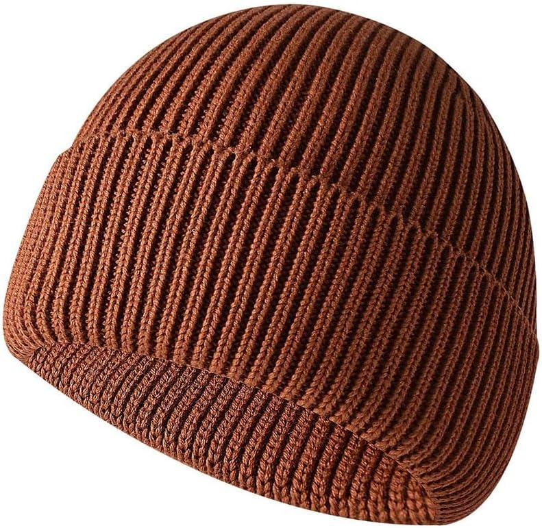 Men Acrylic Cotton Blend Thermal Insulated Thickened Outdoor Sports Knitted Beanie Hat