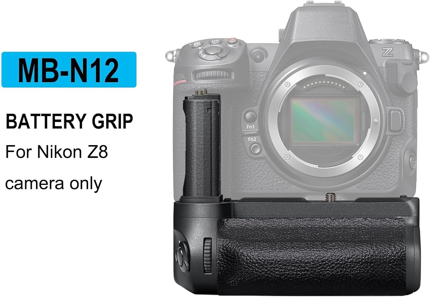 MB-N12 Battery Grip for Nikon Z8 Cameras, Replacement for Nikon Z8 Battery Grip，Holds 2 EN-EL15b/EN-EL15a/EN-EL15 Batteries.