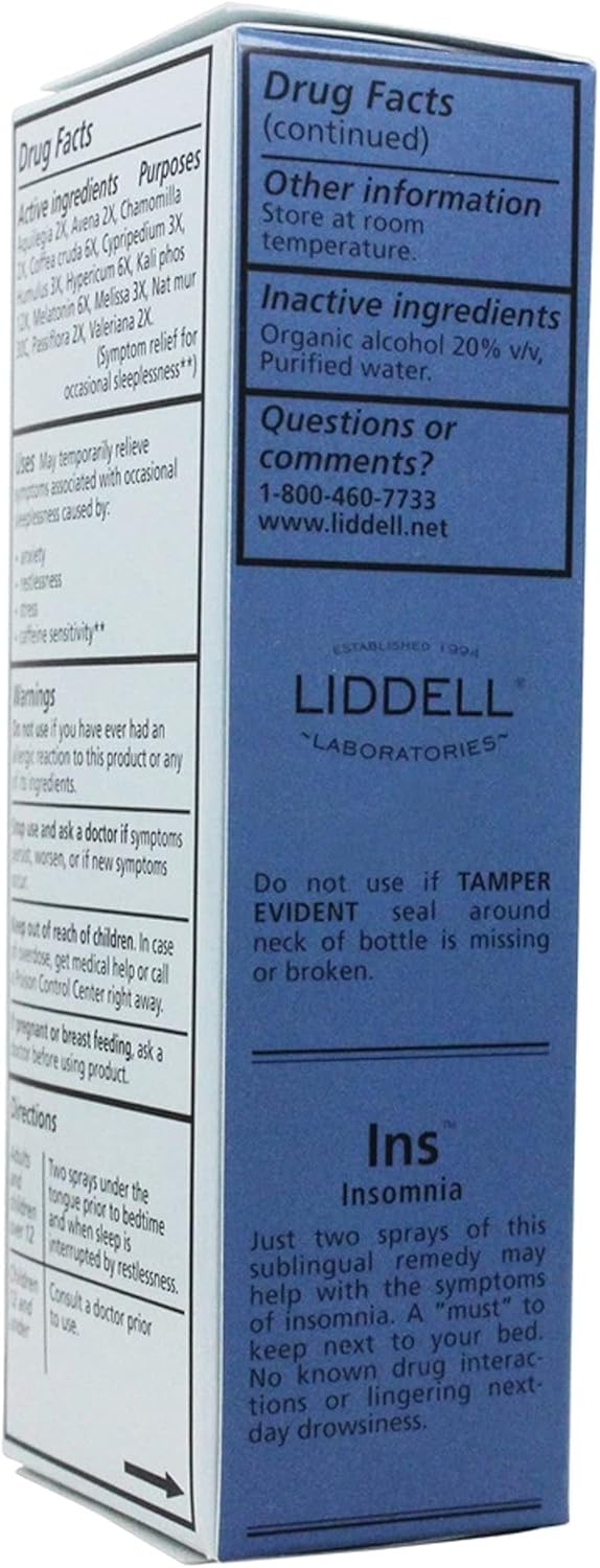 Liddell Homeopathic Insomnia 1 Oz3
