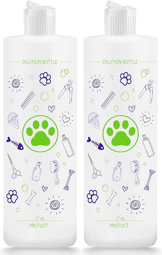 2 Pack Pet Shampoo Dilution Bottles, Specialties Mixing