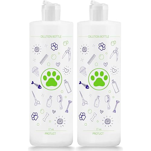 Pet Shampoo Mixing Bottles, Specialties Dilution Bottle for Concentrated Dog Shampoo, Mixing Bottle for Professional pet Grooming Shampoo and Conditioner (2)
