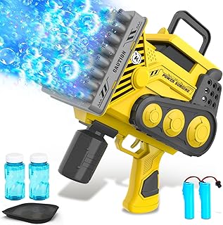 Zerhunt Bubble Gun| Bubble Machine Gun for Kids Adults| Outdoor Toys 80 Holes Bazooka Bubble Gun for Kids 6 7 8 9 10 11 12 Year Old| Christmas Party Favor Wedding Birthday Gifts for Boys Girls