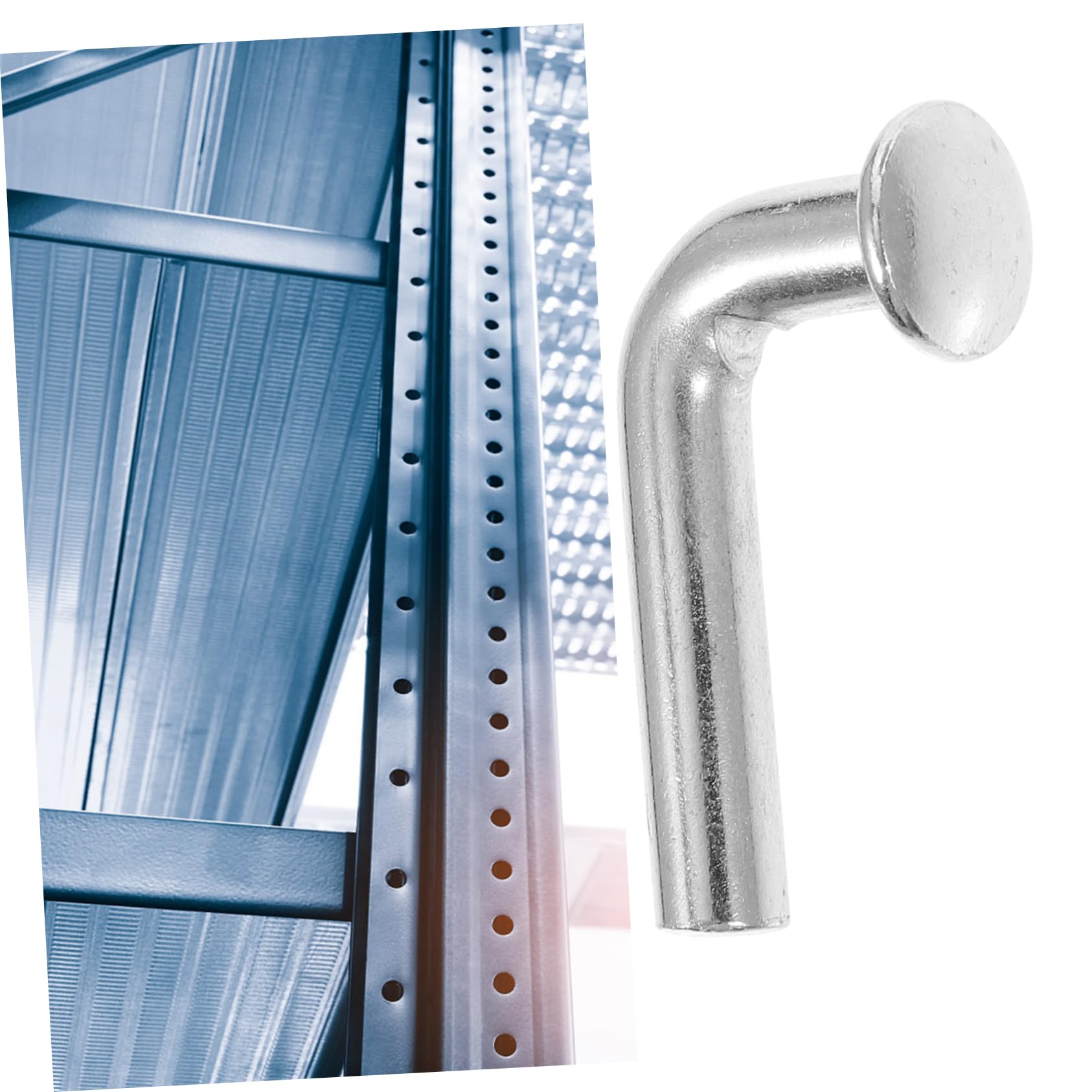 Luxshiny 100Pcs Heavy Duty Pallet Rack Drop J Bolt Safety Pin Clips for Teardrop Racking Systems Easy Installation for Warehouse and DIY Shelving