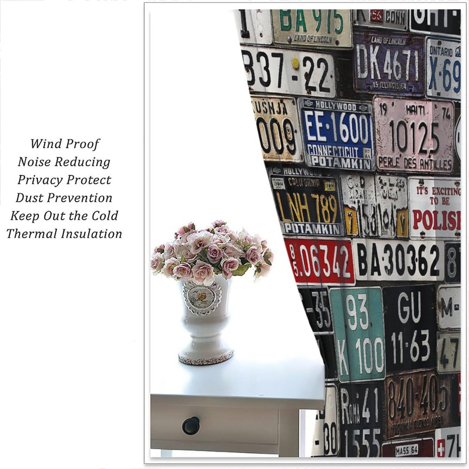 GoDazzling Retro Blackout Curtains Window, Car Repair Shop - View #9