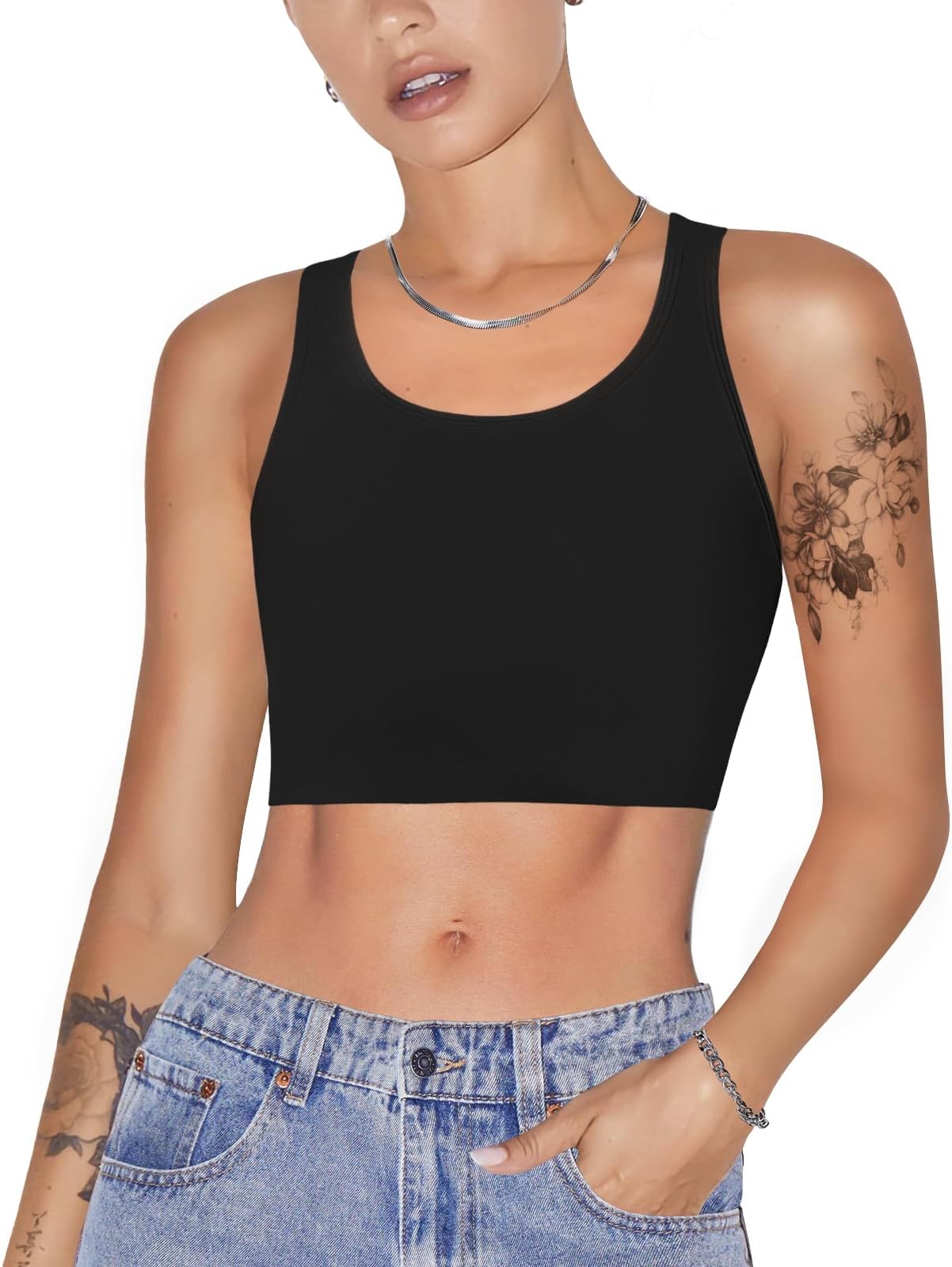 LODAY Chest Binder Bandage-Free Women FTM Transgender Tomboy Trans Breast Binder Bra Pullover Tank Top