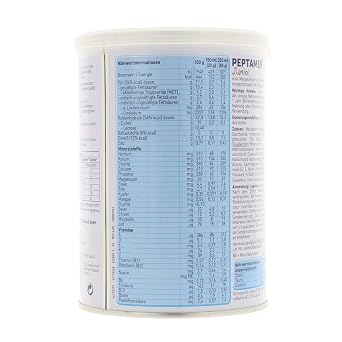 PEPTAMEN Junior Vanille (Pulver) Normokalorisch Eiweißreich Niedermolekular leicht verdaulich - 12x400g