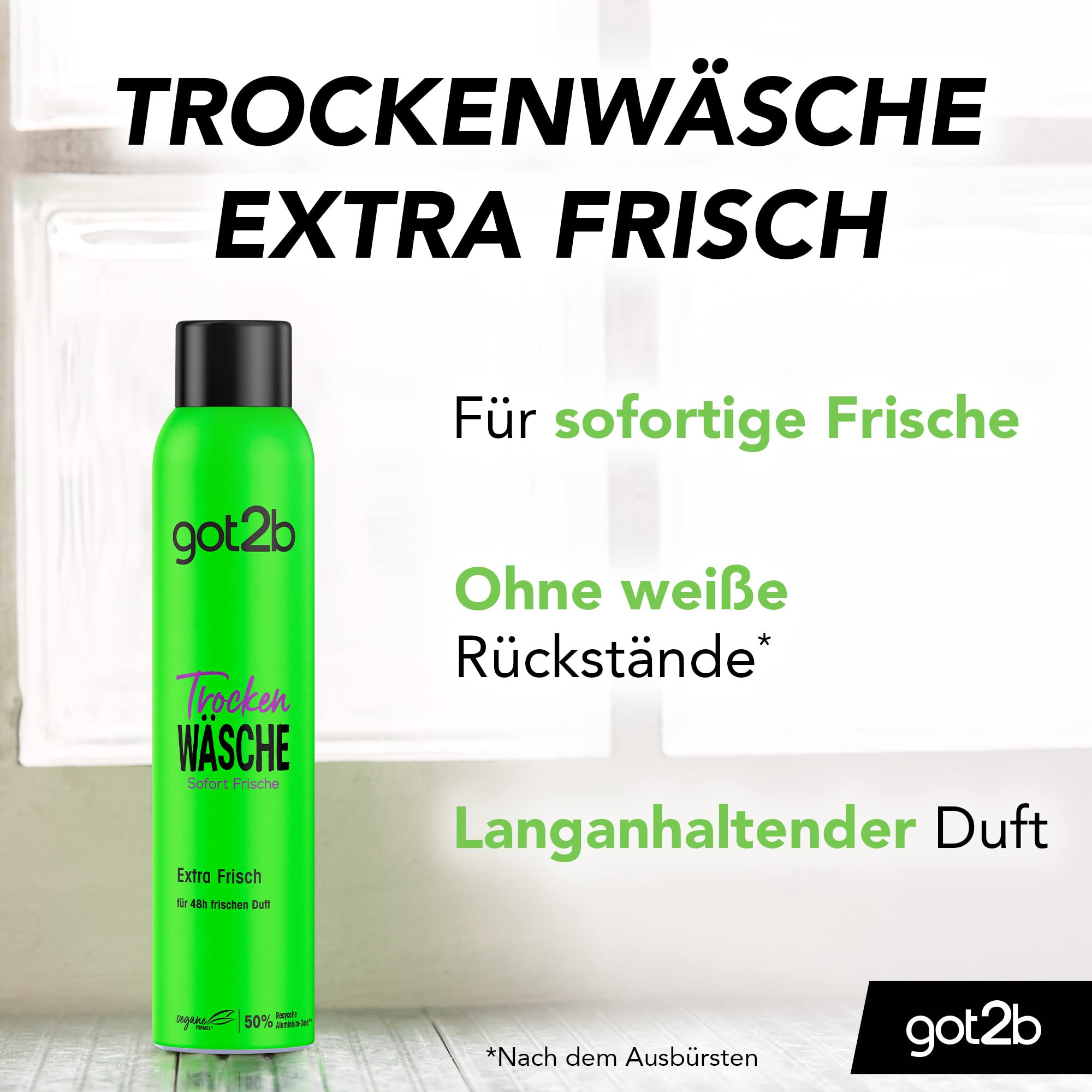 got2b Schwarzkopf Shampoo secco secco extra fresco (2 x 200 ml), shampoo secco con effetto fresco istantaneo, shampoo a secco senza residui con profumo di brezza tropicale 48 ore