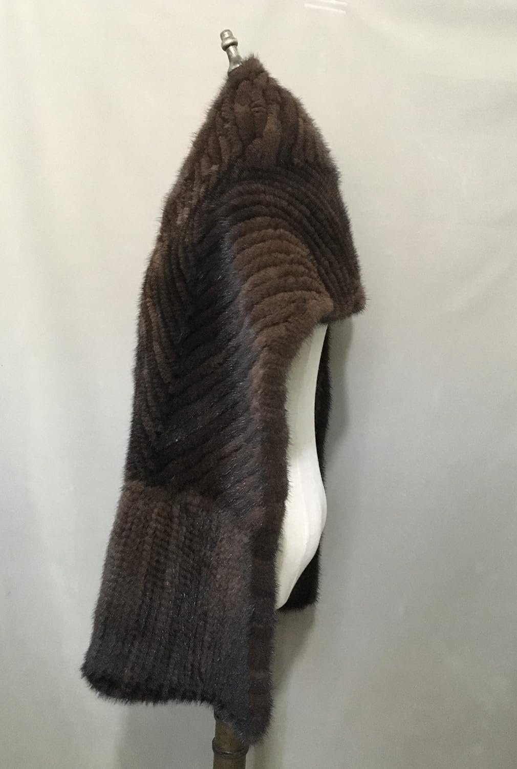 LVCOMEFF Women Knitted Mink Fur Shawl Wrap Party 2021