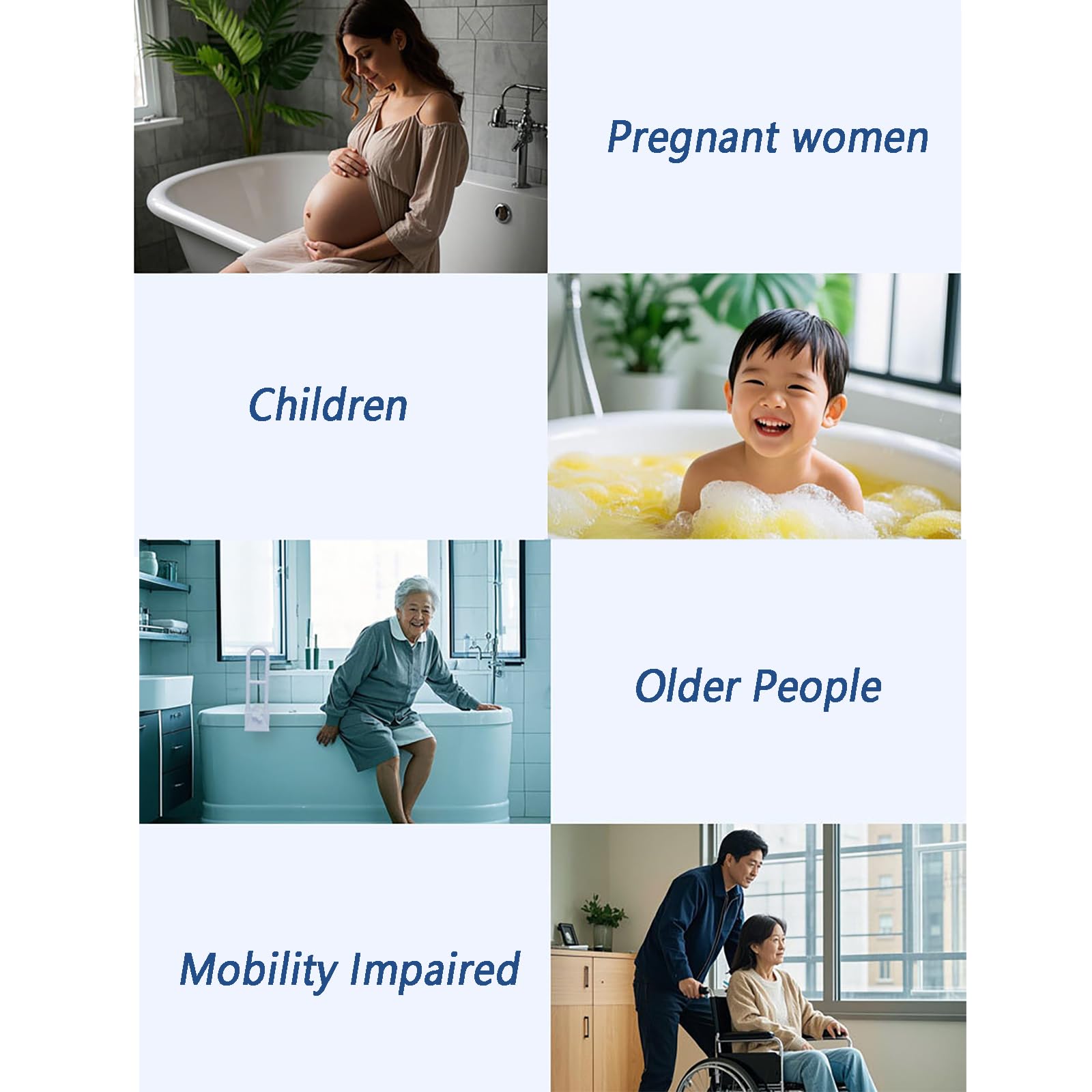 Maniglia Accesso Vasca Regolabile,Ausilio Per l'Ingresso/Uscita Dalla Vasca Da Bagno,Capacità Di Carico Di 150 Kg,Adatto Per Anziani,Donne In Gravidanza,Bambini,Persone Disabili,Ecc.
