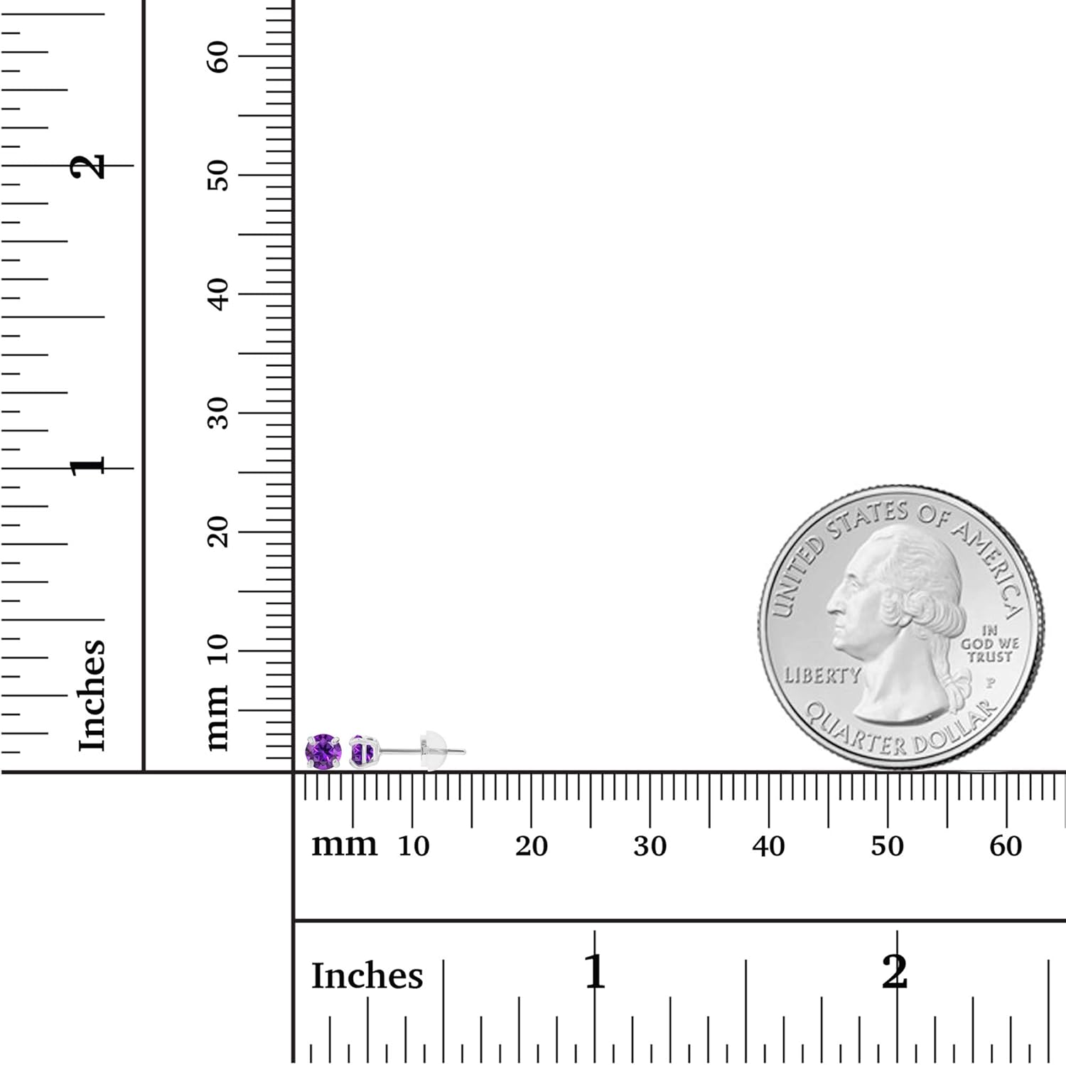 Solid 14K Gold 3mm Round Prong Set Hypoallergenic Genuine Petite Birthstone Stud Earrings - Image 4