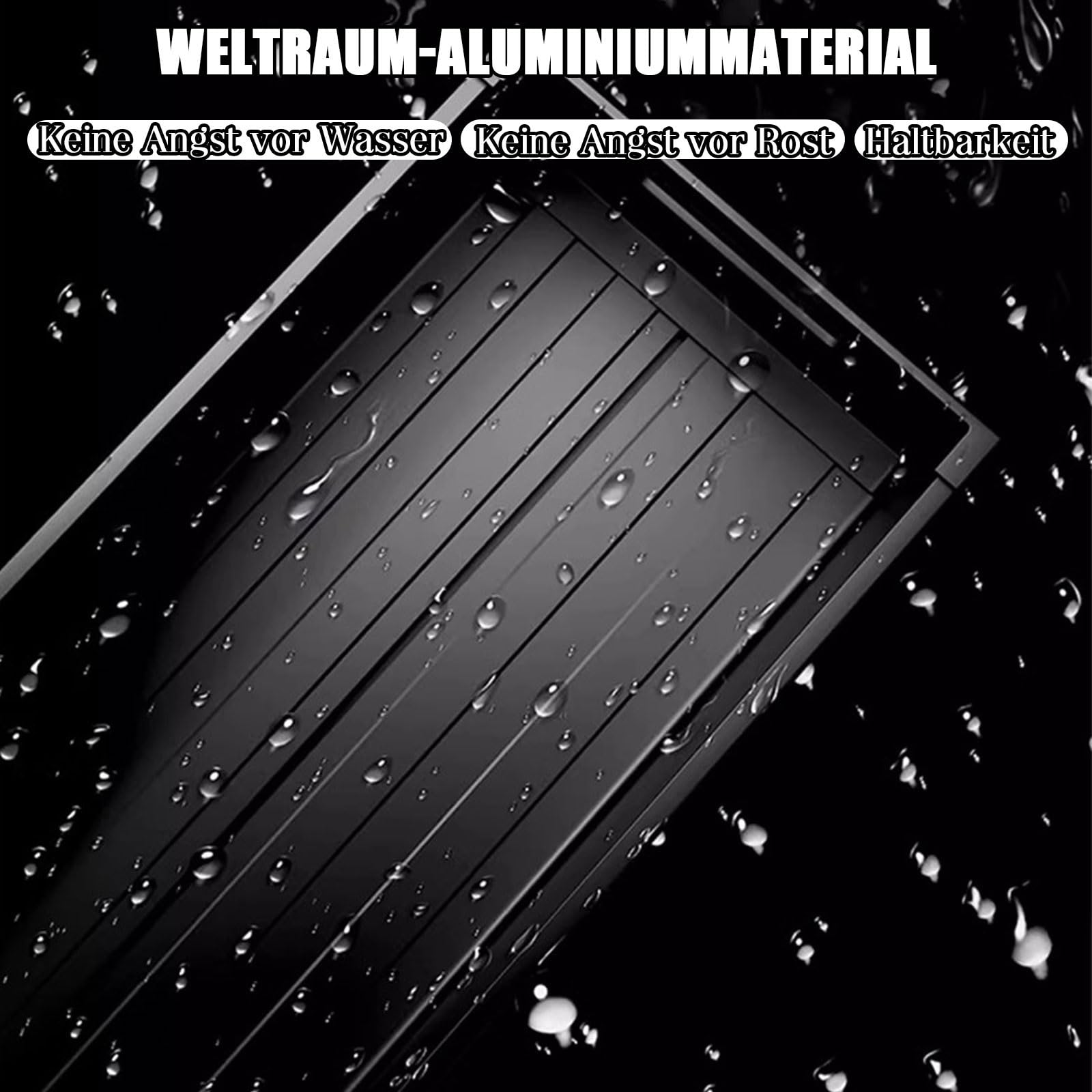 Verstellbarer Besteckkasten für Schubladen – Integrierter Besteckorganizer aus Aluminium, schwarzer, wasserdichter Utensilieneinsatz für die Küche – Fächer zur Aufbewahrung von Löffeln, Gabe