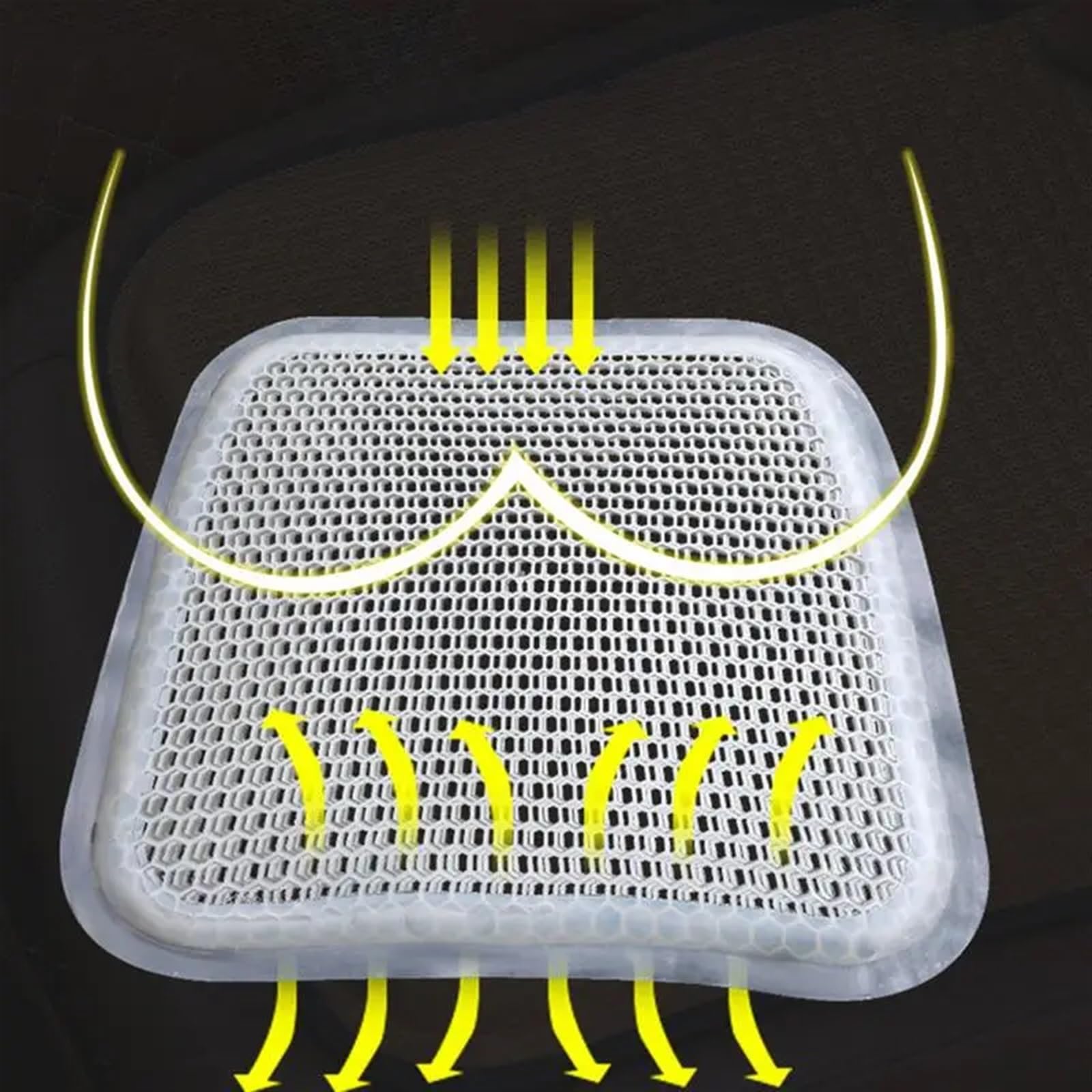 CojíN De Gel De Nido De Abeja Cojín de asiento, almohada ortopédica for coxis, cojín for silla de oficina, almohada de apoyo for la cintura y la espalda, almohadilla de masaje de cadera transpirable d