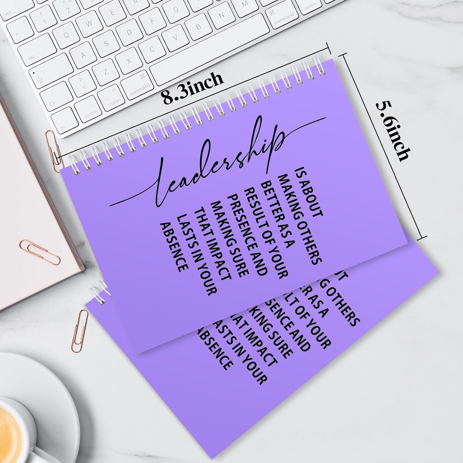 2Pcs Leadership Gifts Leader Spiral Notebook Boss Appreciation Gift Retirement Journal,Thank You Gifts for Boss Leaders Supervisor Mentor Manager (Spiral-2Pcs Leadership Purple) - Image 2