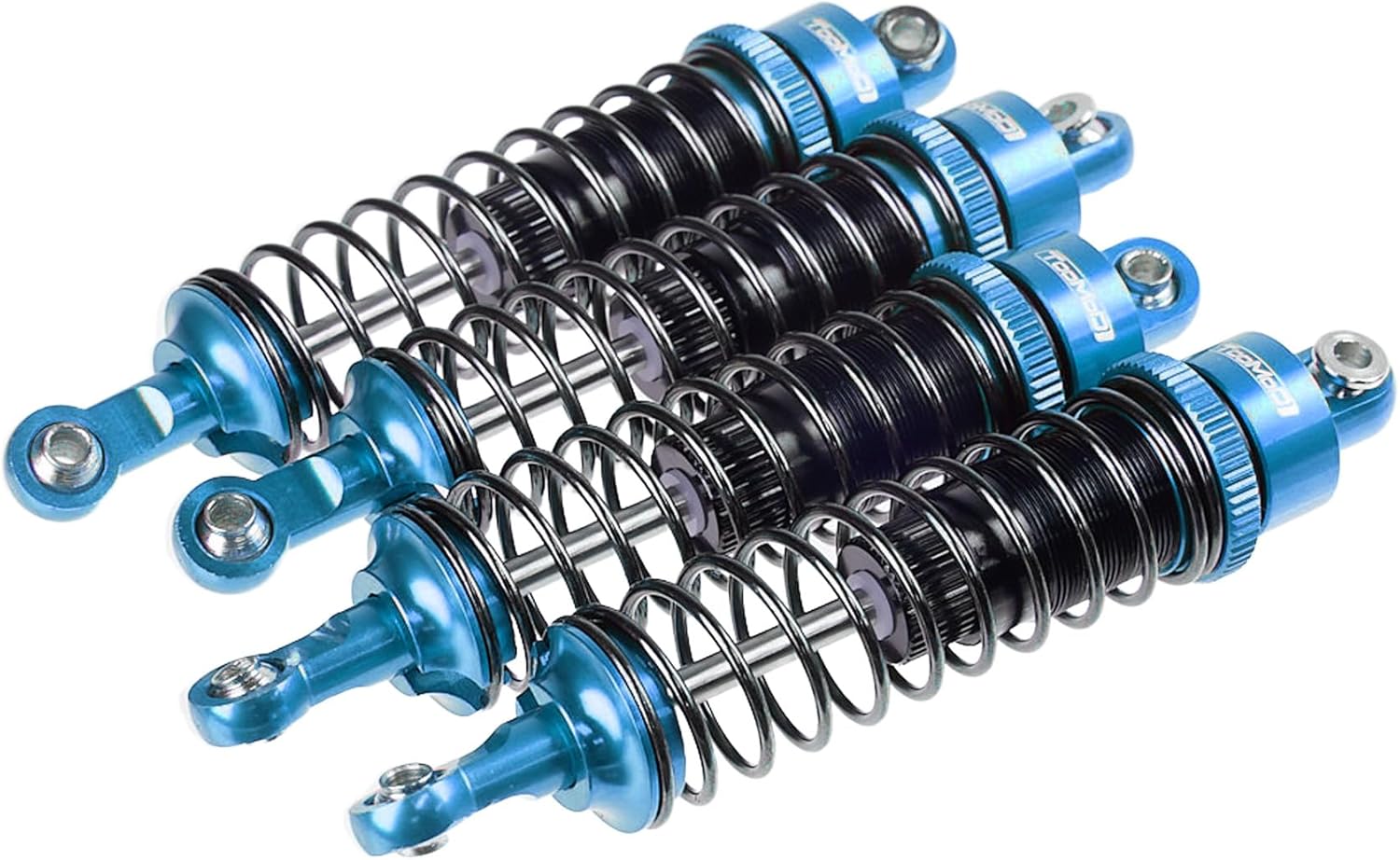 80mm RC All Aluminum Alloy Oil Filled Shock Absorbers kit for Tamiya CC01 Axial SCX10 D90 TRX4 Truck Crawler Car Off-Road Car Upgrades Replace Parts （Blue