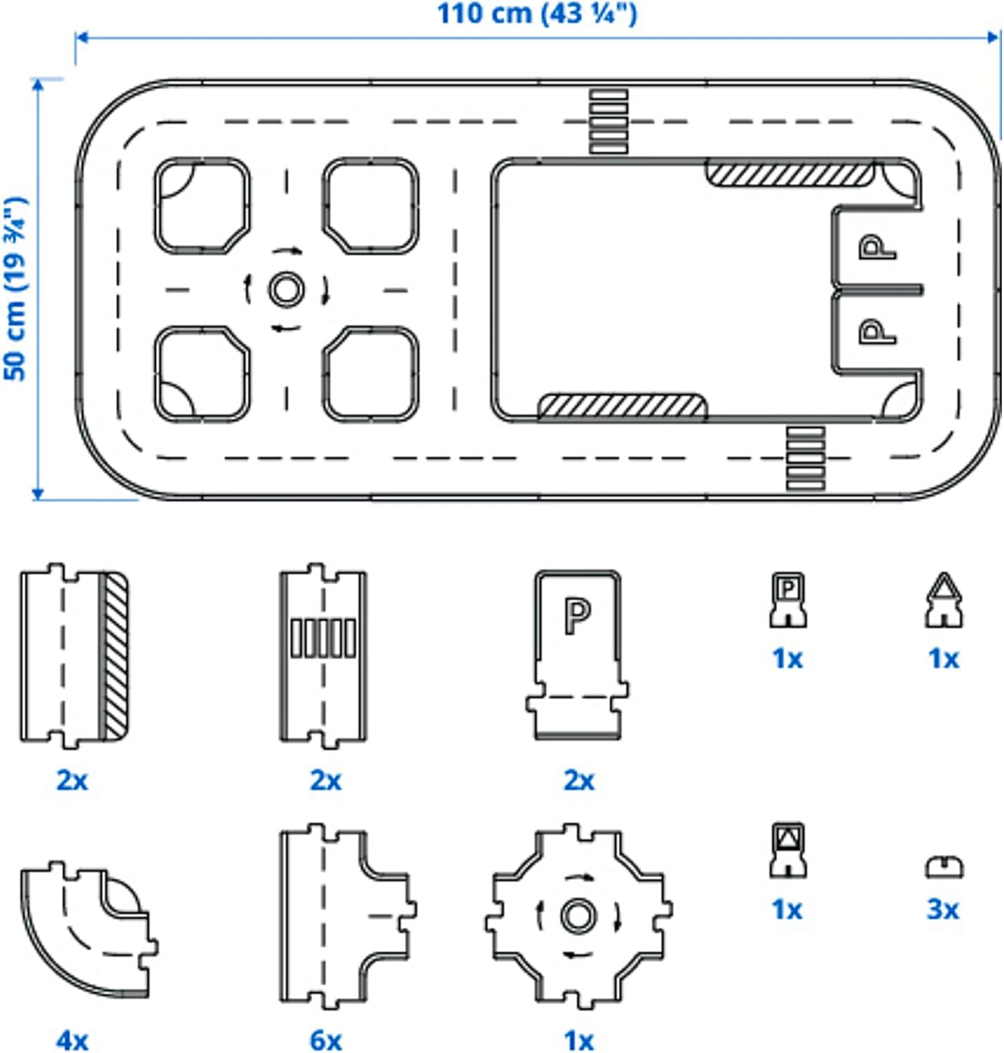 RÄVUNGE 23-piece car track set