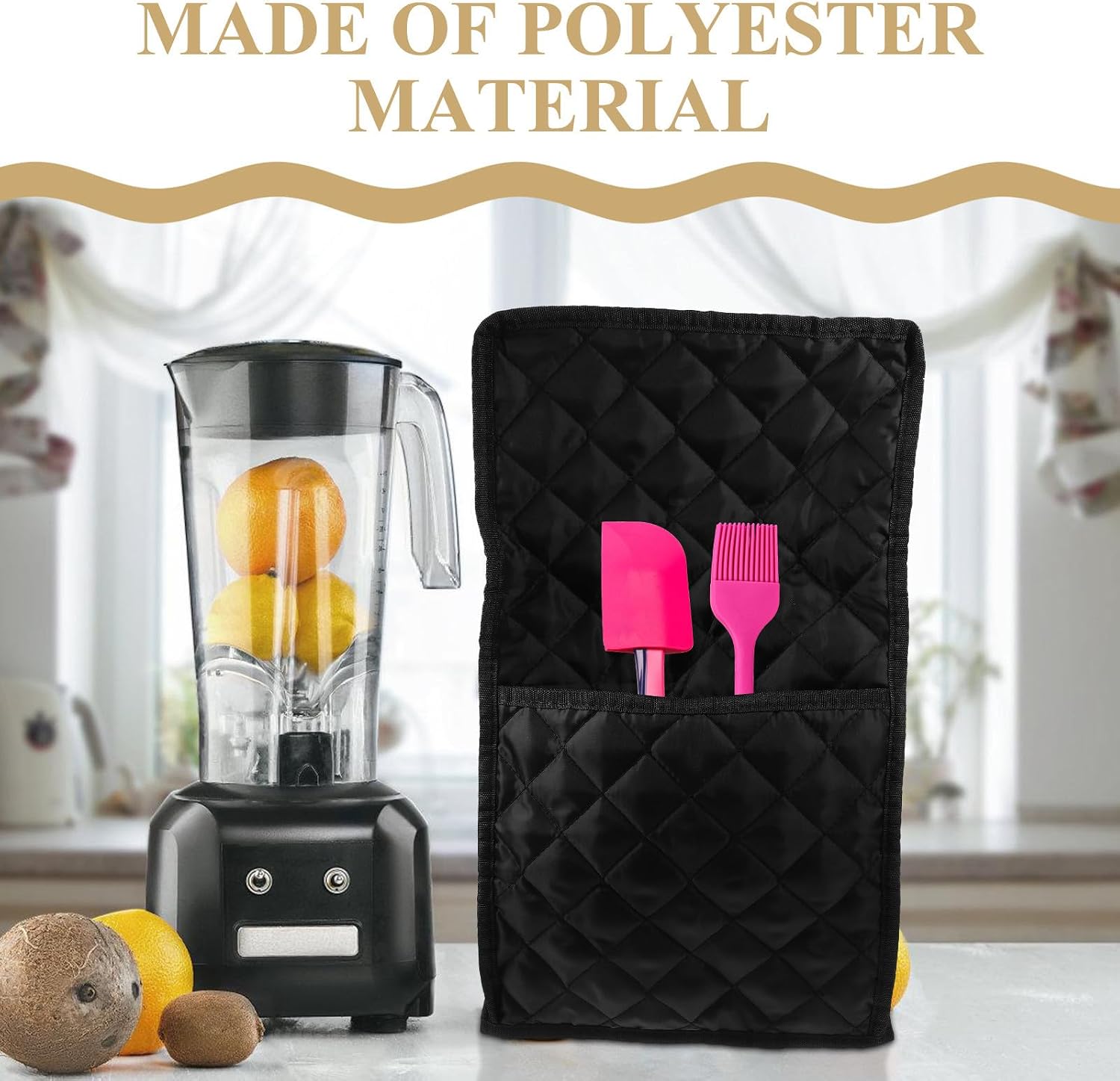 Mixer Protective Cover and Kitchen Appliance Dust Cover, Polyester Stand Mixer Case with Pocket, Portable Home Blender Protector for Dust and Scratch Prevention