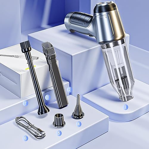 Miniatura 7 de anewoo Ezvac Pro Aspiradora de mano, aspiradora Ez Vac Pro, aspiradora de mano inalámbrica de succión potente de 12000 PA, aspiradora inteligente