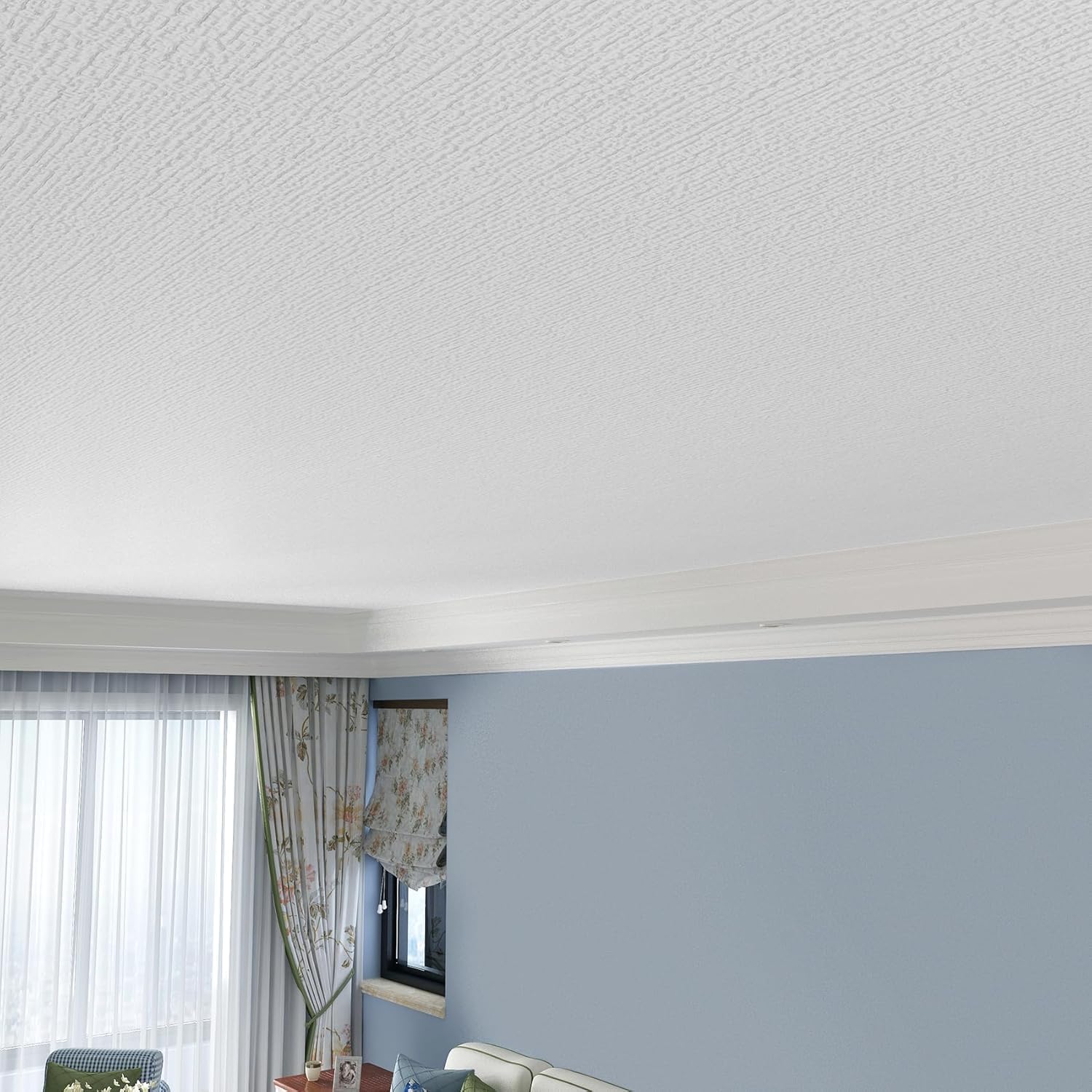 Livelynine 17.5x276 Thick Wallpaper for Textured Walls White Burlap Textured Wallpaper Stick and Peel for Rough Wall Fabric Walls Self Adhesive Wall Paper for Kids Room Playroom Ceiling Bedroom