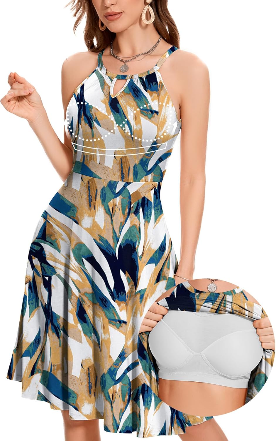 Anyfitting Built-in Bra Halter Dress
