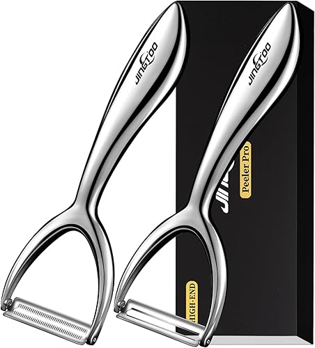 Pelador de verduras de acero inoxidable, peladores de patatas prémium para cocina, pelador de frutas vegetales ultra afilado, pelador de zanahorias,