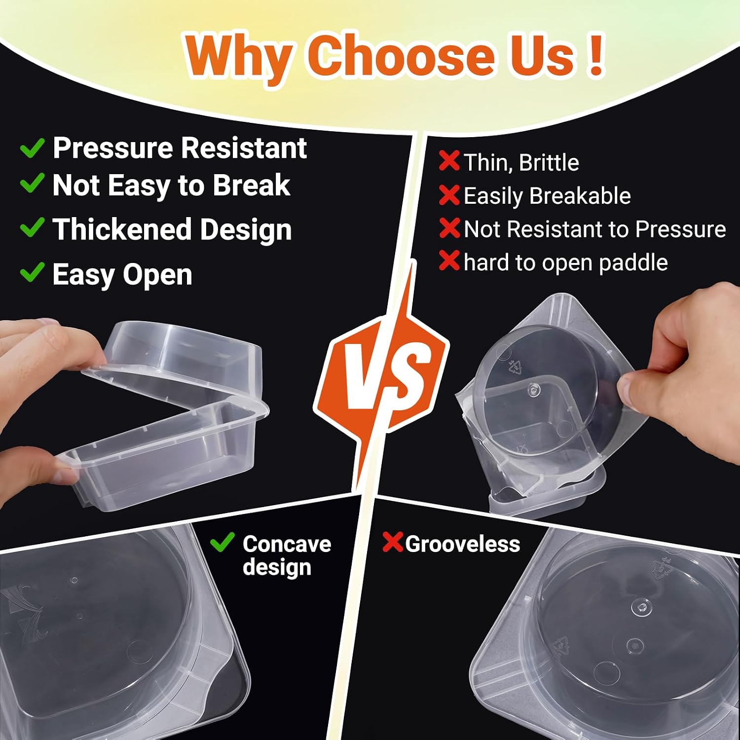 9oz Meal Prep Containers, 3 Compartment Snack Containers with Lids & Reusable Snack Pack Containers, BPA-Free Leakproof Small Food Storage, Perfect for Work, Travel & On-the-Go (20 Sets) image 4