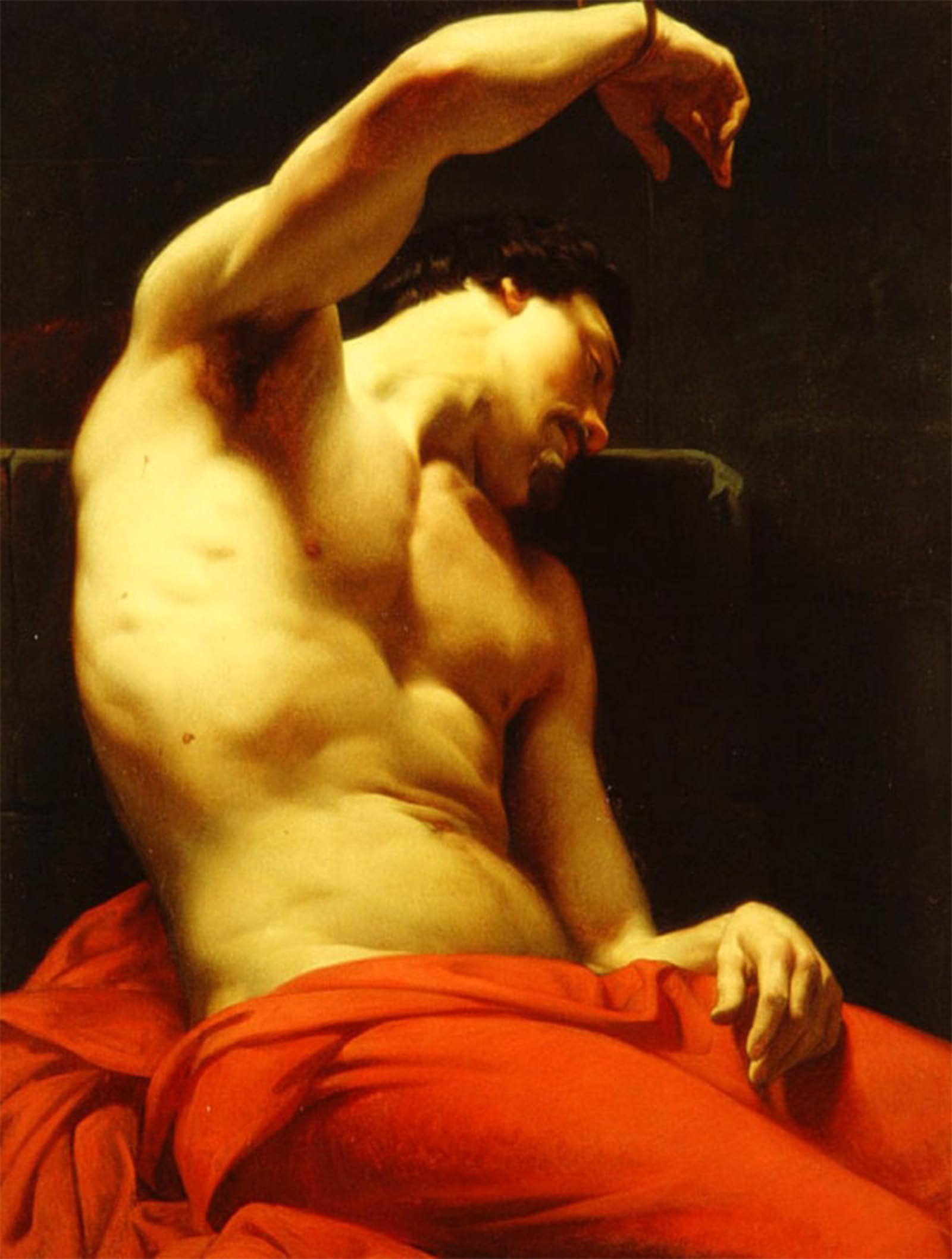 ARTXLXXBN Famous Painting Canvas Artwork Graffiti Print Male by Francois Leon Benouville Portrait Canvas Image for Home Decor 60x90cm
