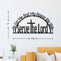 Vista 7 de Vivegate Letrero con texto en inglés "As For Me And My House" (Con texto en inglés "As For Me And My House") - Decoración de pared cristiana
