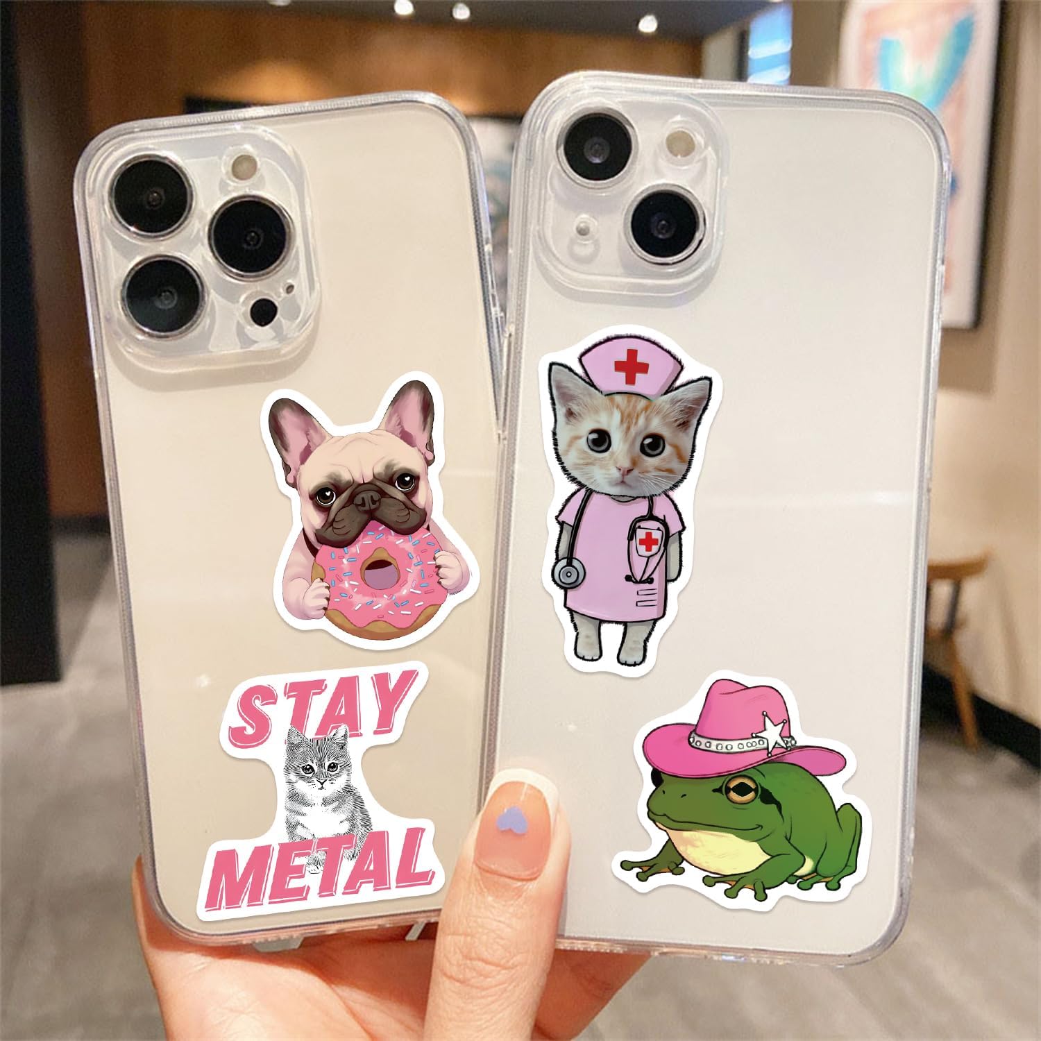 50 PCS Pink Meme Stickers for Adults & Women, Pink Funny Waterproof Stickers for Water Bottles Laptop Scrapbooking Computer Cars Hard Hat, DIY Décor for Bumper Accesory image 4