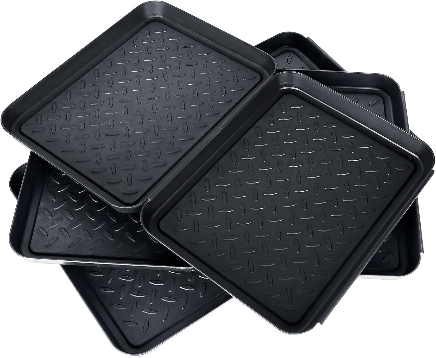 AKOLAFE 6 Pack Plastic Boot Tray for Entryway Indoor 13
