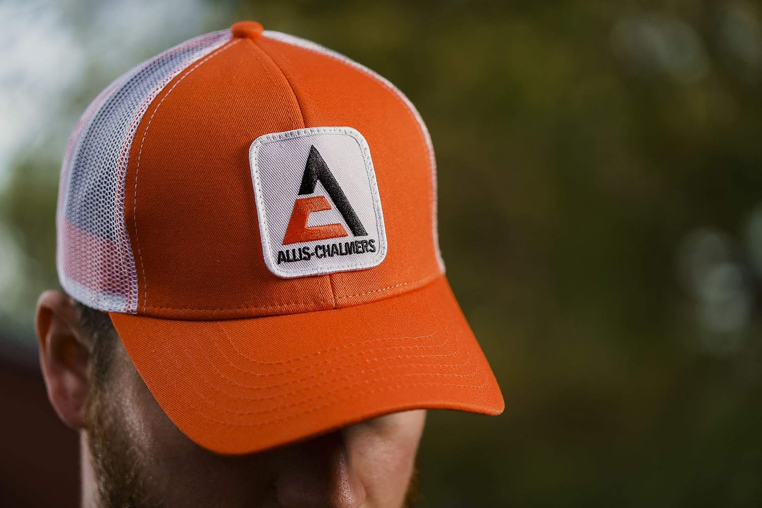 CYOIDAI J&D Productions, inc. Allis Chalmers Tractor Hat, New Logo, Orange with White mesh Back