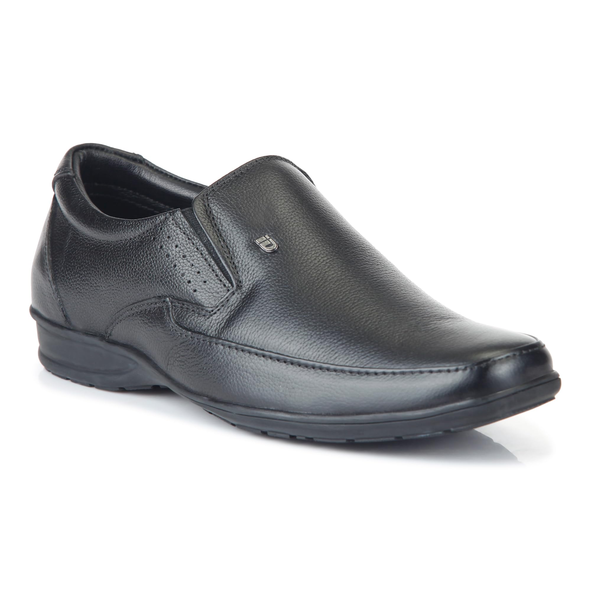 ID Mens Black Slip-On Leather Formal Shoes (B0C9HM14M6) Amazon Price History, Amazon Price Tracker