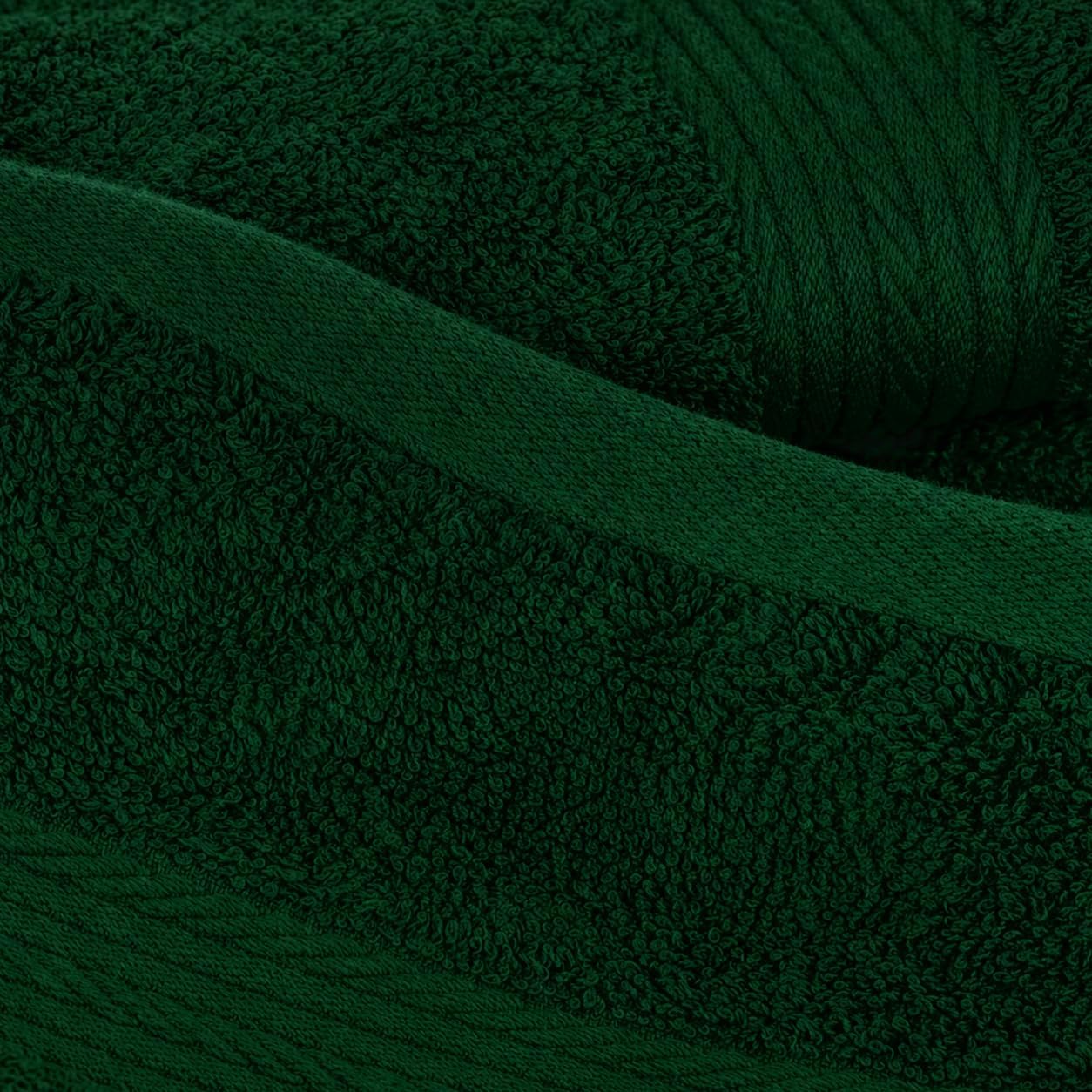 Ample Decor 100% Cotton Washcloths 12x12 Inches, 600 GSM, Soft & Absorbent, Durable, Set of 5, Green