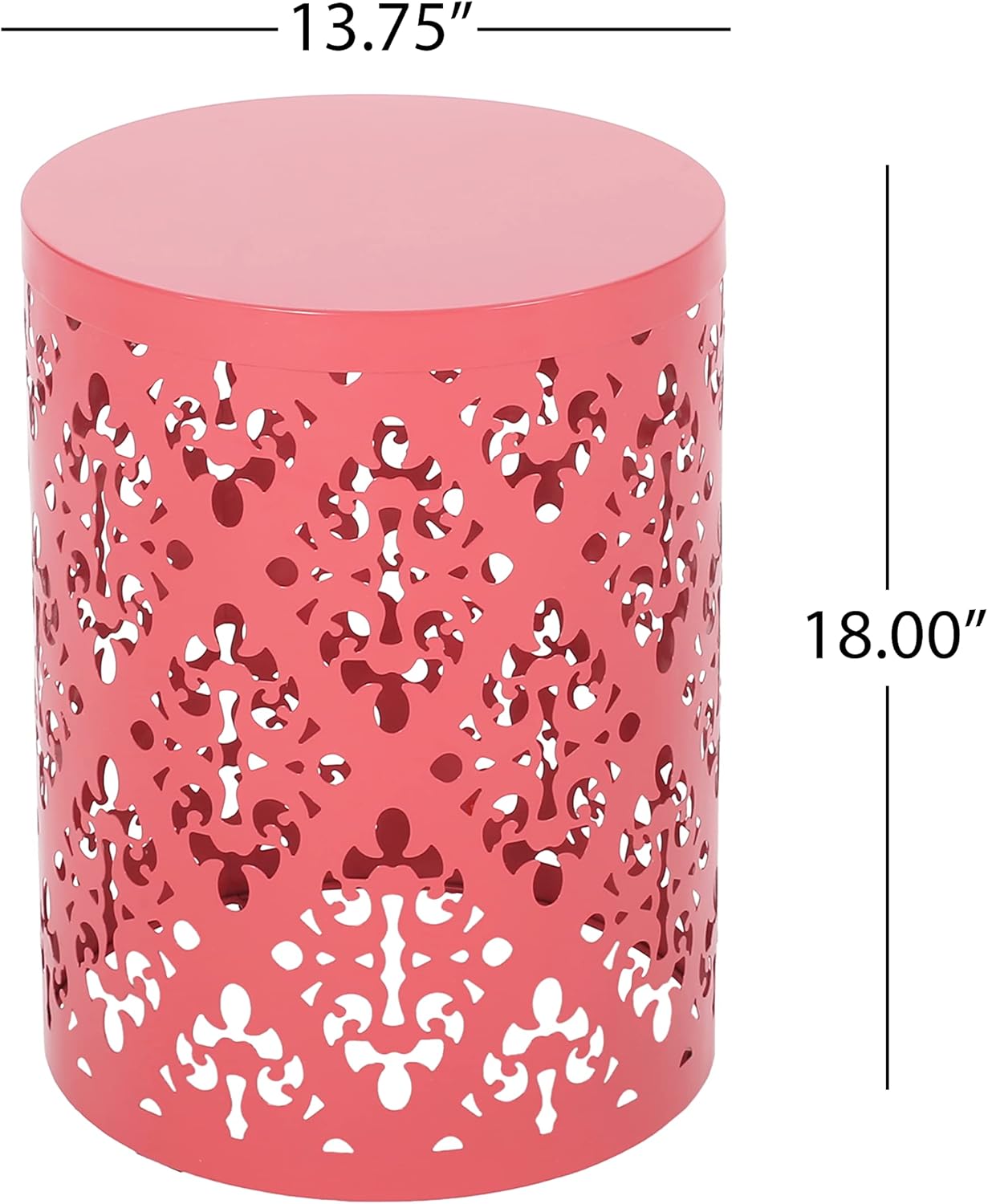 Christopher Knight Home Mathena Outdoor Side Tables - Dark Coral