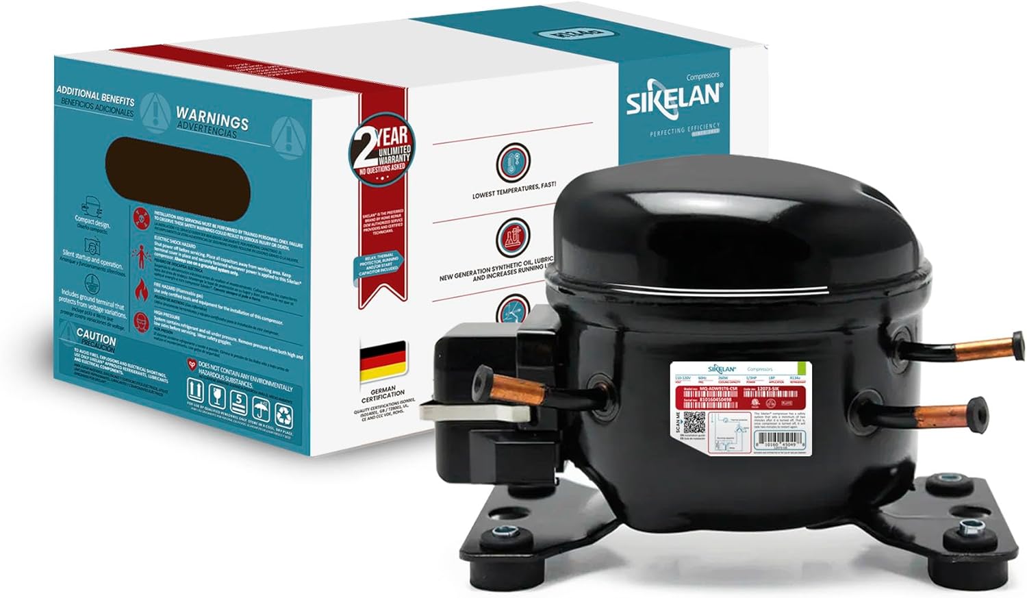 Sikelan Refrigerator Compressor Kit 1/3HP - R134a