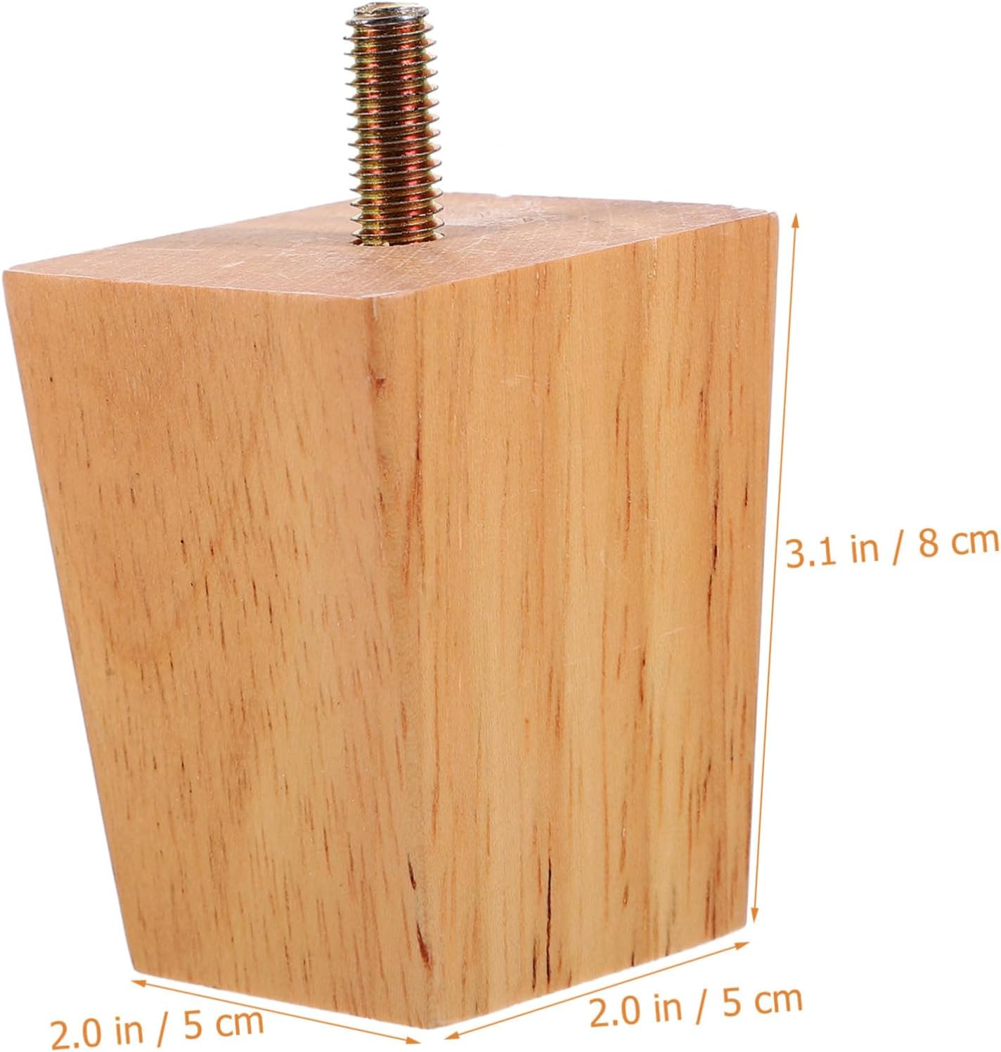 Homoyoyo 4pcs Solid Couch Legs Replacement Feet for Sofa Dresser Coffee Table Easy to Install Furniture Legs Natural Finish Versatile Design for Home Office Use