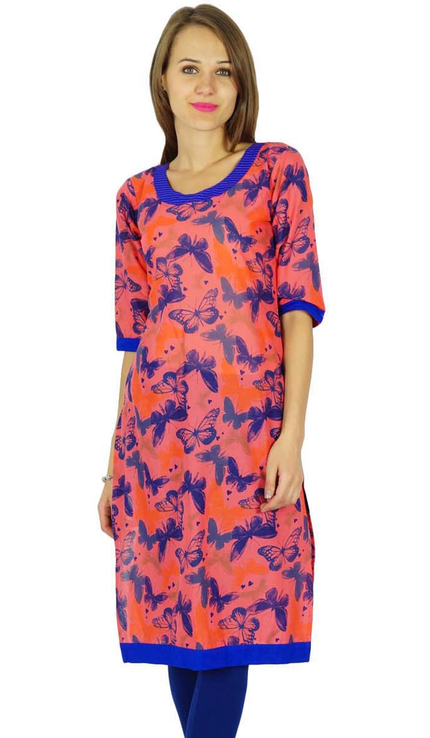 Phagun Indian Designer Bollywood Kurta Women Ethnic Kurti Cotton Tunic Dress