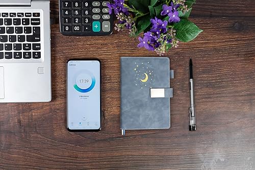 Miniatura 6 de Lined Journal Notebook with Pen for Men & Women - 192 Numbered Pages 100gsm Thick Paper Vegan Leather Hardcover Writing journals - A5 Ruled Personal