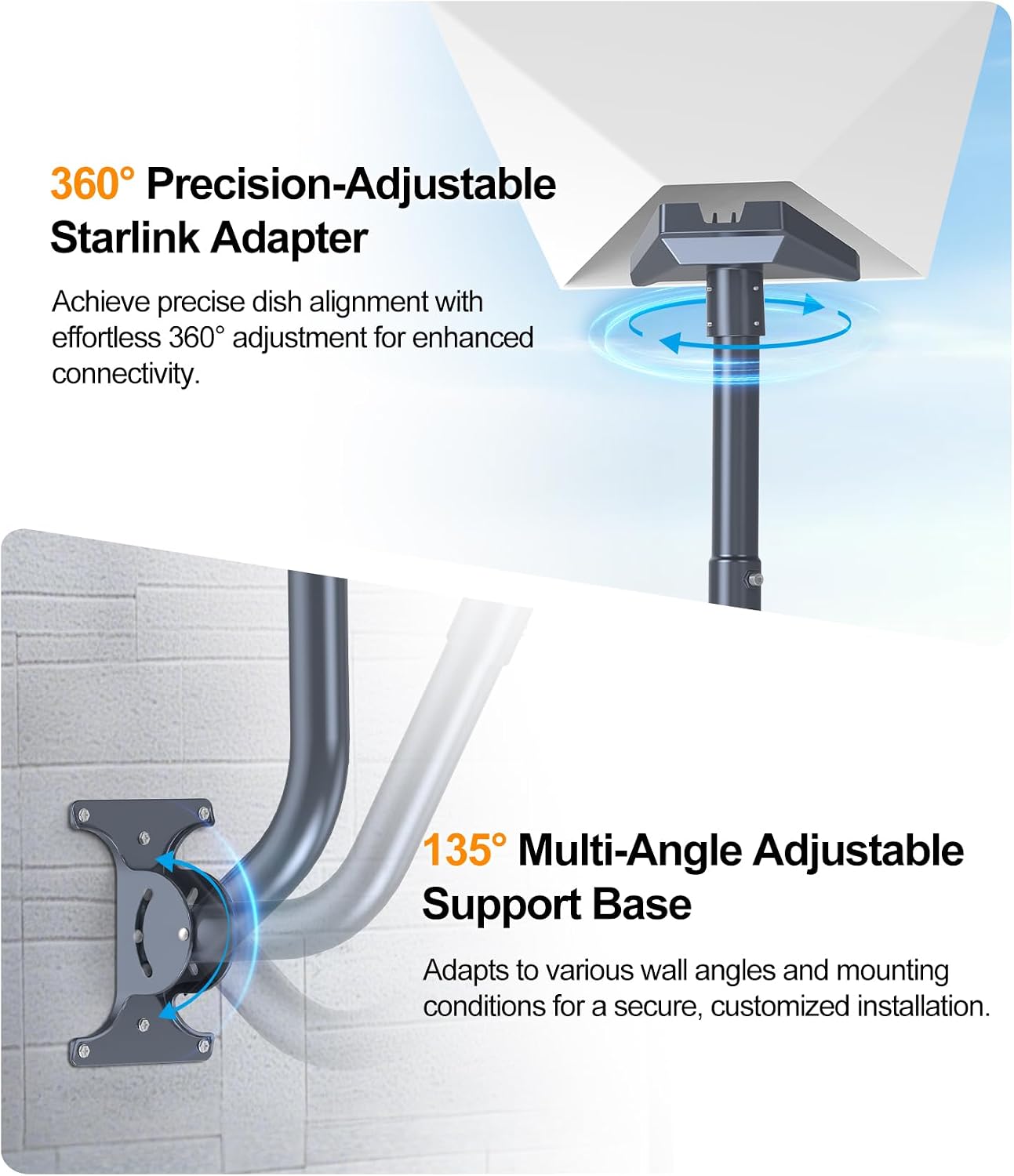 PandaShield Starlink Pole Mount for Standard Gen 3/V4 Dish