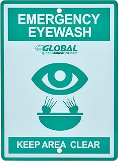 Global Industrial Emergency Eyewash Station Sign, Replacement
