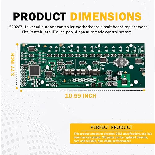 Miniatura 7 de E-cowlboy 520287 - Reemplazo universal para placa base de circuito para exteriores, se adapta a sistemas de control automático IntelliTouch piscina