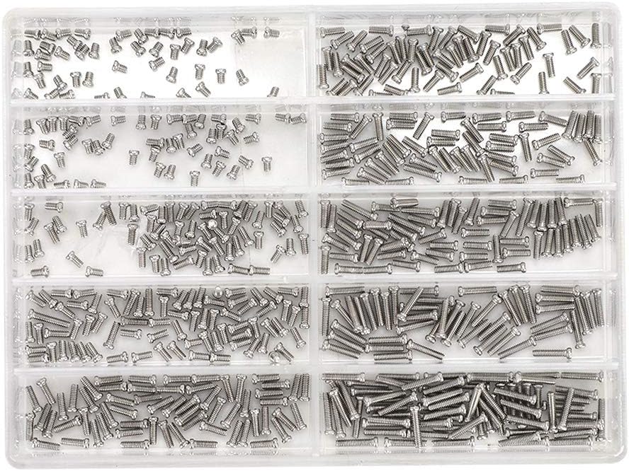 Watch Screws Repair Kit 1.2mm Metal Glasses Clock Screwdriver Tool Set with Storage Box for Watchmaker Repair Shop
