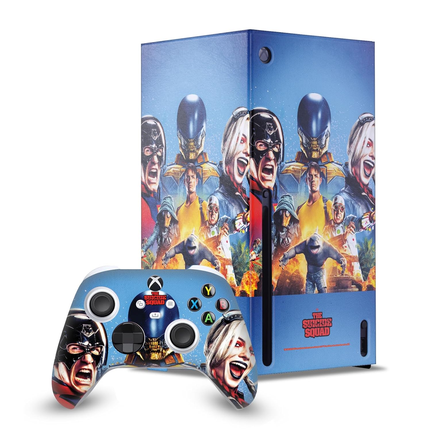 Head Case Designs Officially Licensed The Suicide Squad 2021 Group Character Poster Game Console Wrap and Game Controller Skin Bundle Compatible With Xbox Series X