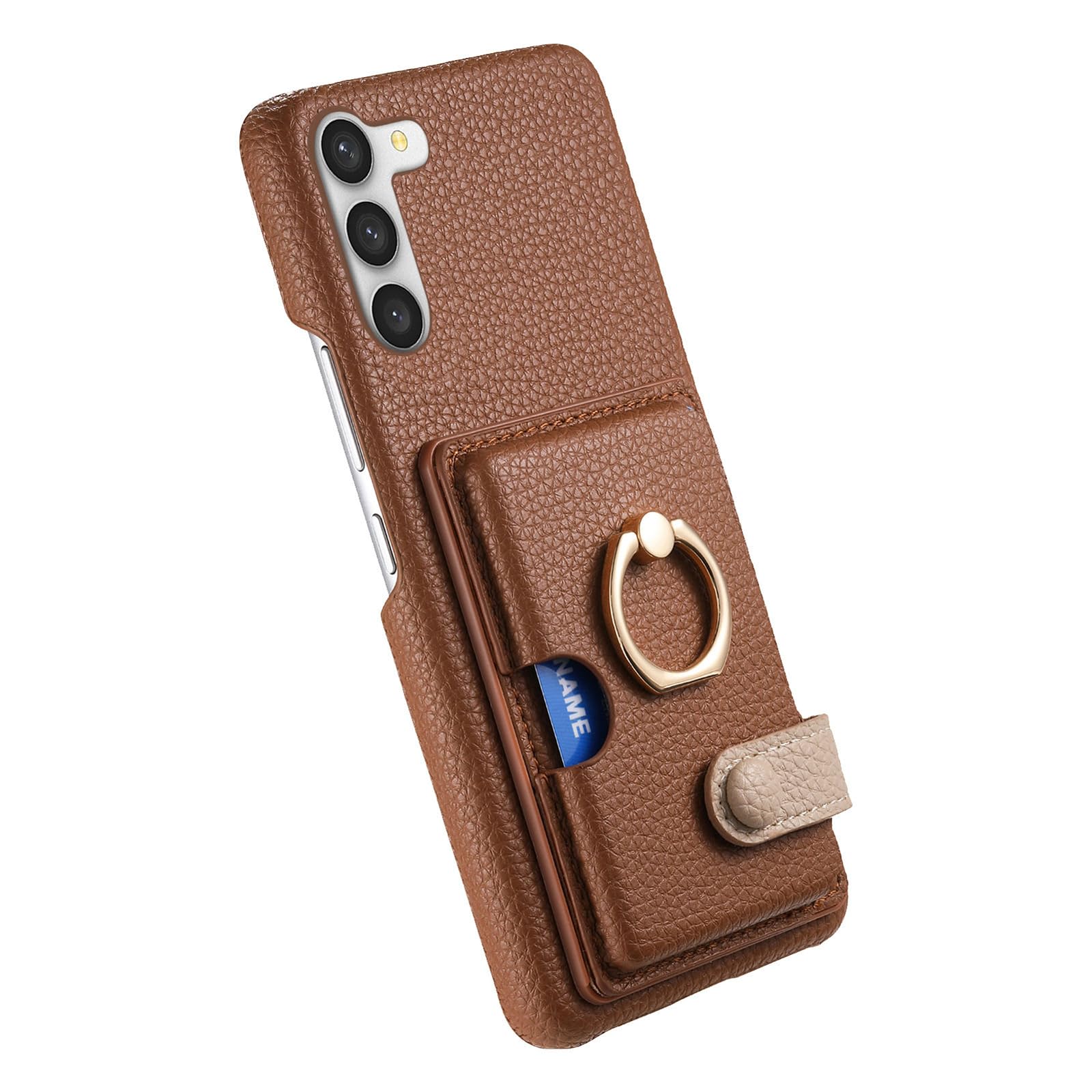 Generic Étui compatible avec Samsung Galaxy S20 Ultra (couleur : rose) étui portefeuille en cuir avec anneau élégant et fermeture à rabat