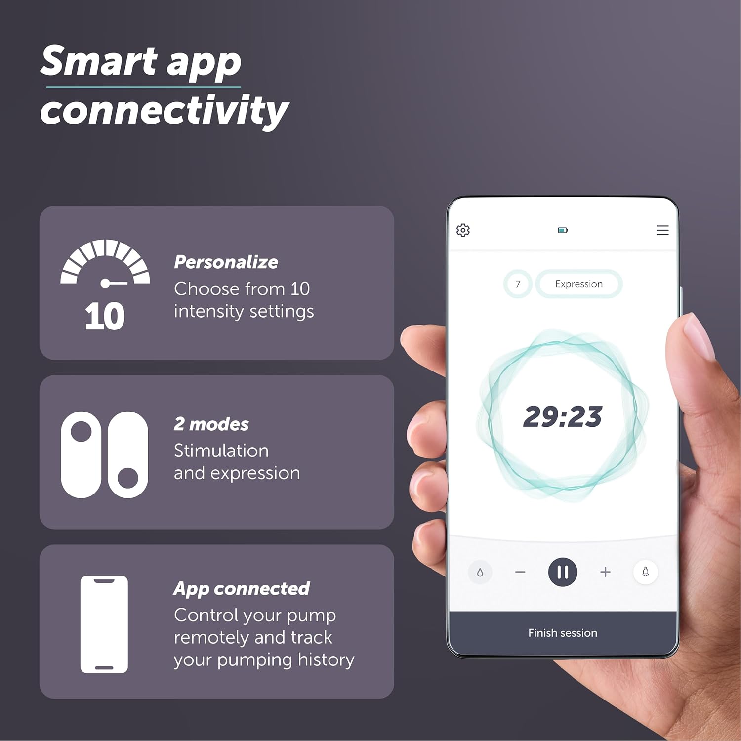 Elvie Stride 2 smart app connectivity