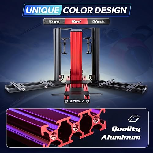 Vista 2 de Reashy Hotas Mount, soporte de joystick, soporte de escritorio de aluminio para Logitech X56, X52, X52 Pro, Thrustmaster T.1600M, TCA, T.Flight Rojo