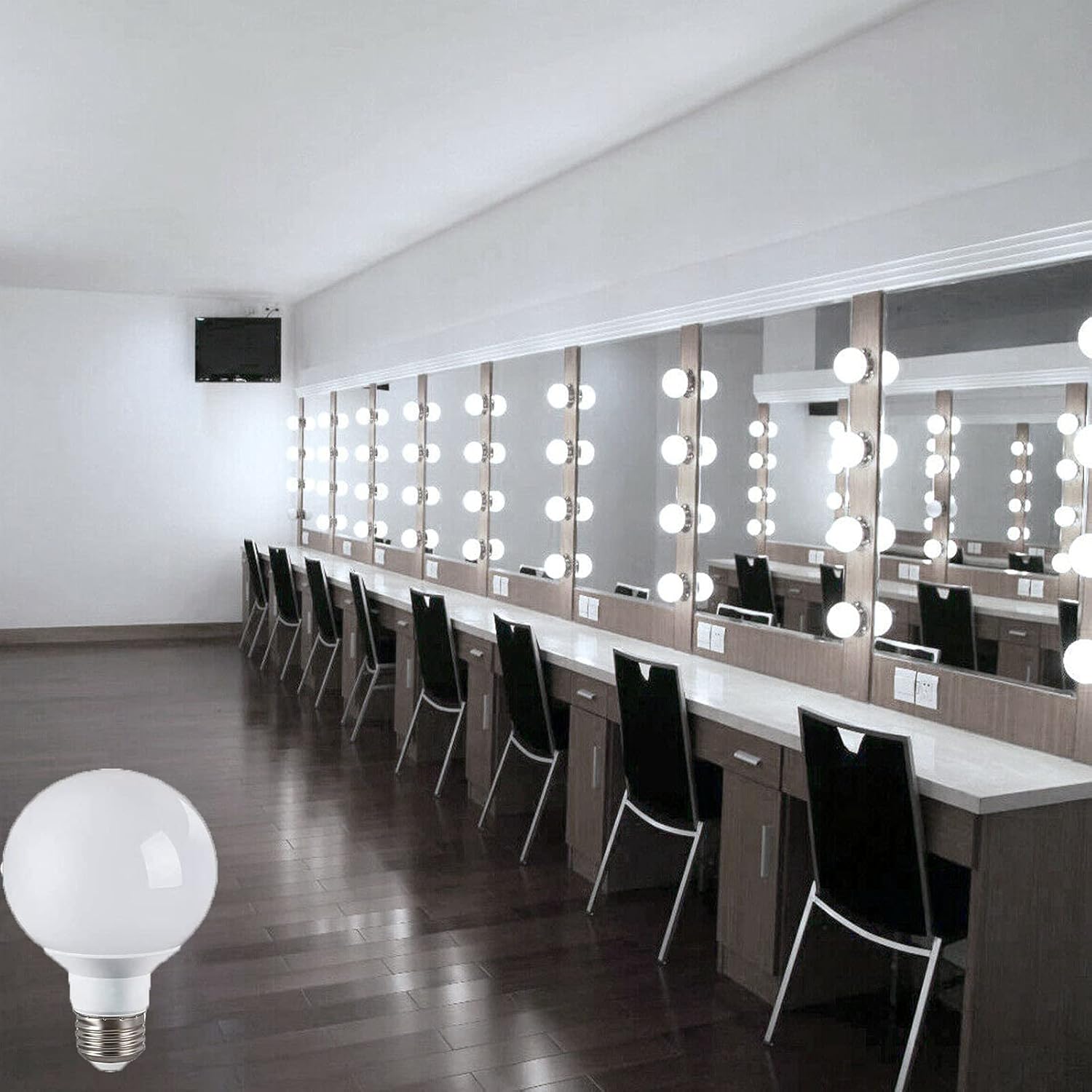 4-Pack G25(G80) Globe LED Light Bulbs, 9W (90W Equivalent) 6000K Daylight White 900LM, E26 Base, G80 Round Bulb Milky Filament for Vanity, Bathroom, Bedroom, Makeup Mirror