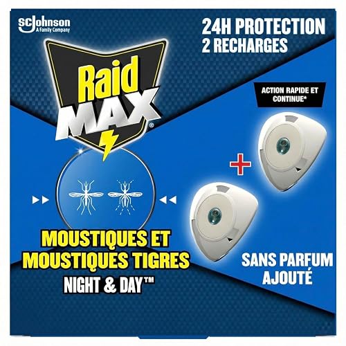 Raid Max Recharges Diffuseur Electrique Liquide Night & Day -
