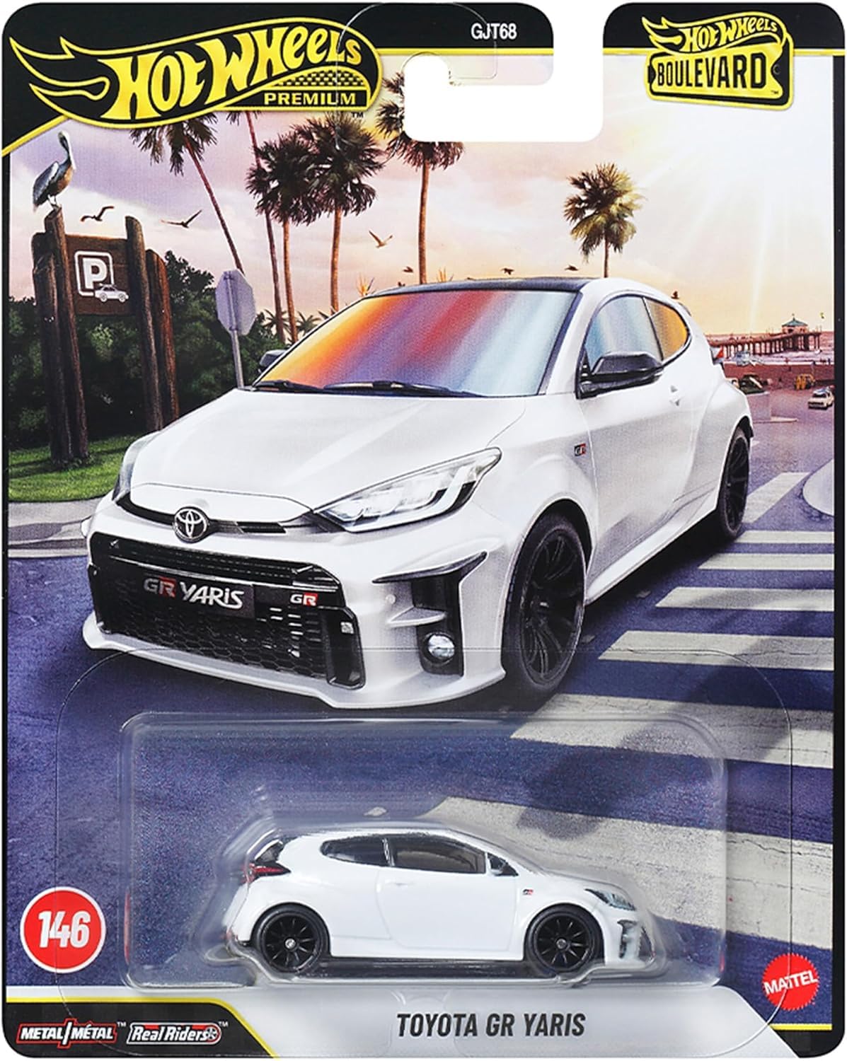 Hot Wheels JHW19 Boulevard Toyota GR Yaris Ride On Toy Mini Car Ages 3 and Up, White-image-35