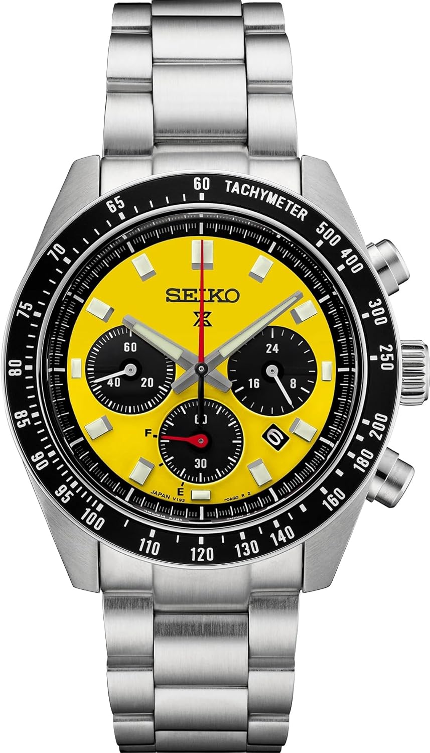 Seiko Yellow Dial Prospex Speedtimer Men’s Watch SSC929